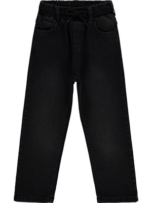 Civil Boys Beli Lastikli Jogger 10-13 Yaş Pantolon Kot - Siyah