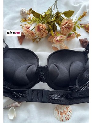 Nivene Çift Destekli Double Ultra Destekli Push Up Sütyen Çift Dolgulu ULTRA YUMUŞAK SÜTYEN