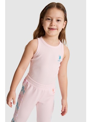 U.s. Polo Assn. Kız Çocuk Açık Pembe Tişört Basic 50325671-VR078