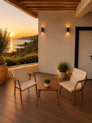 Dekoroom's Viento 1-1 Bahçe Balkon Mobilyası,