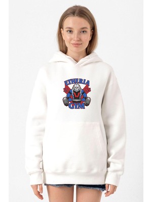 Tshirthane He Man Etheria Gym 1985 Beyaz Kadın 3ip Kapşonlu Sweatshirt