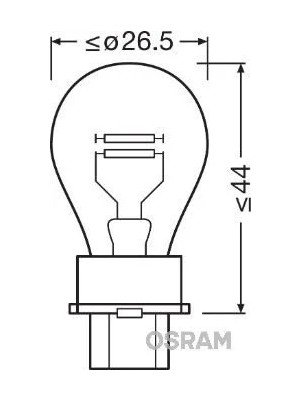 Osram Ampul 12V P27/7W Fren Ampulü Plastik Soketli
