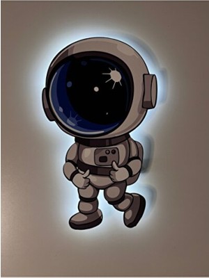 Empressco Ahşap Astronot Çocuk Odası Duvar Aksesuarı 20×34 Dekoratif