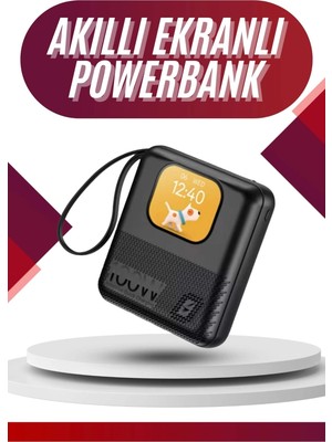 Argesco Mühendislik Akıllı Powerbank 10.000 Mah 4 Çıkışlı Taşınabilir Dijital Göstergeli