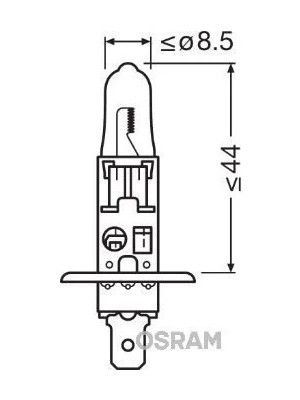 Osram Ampul 12V H1 55W