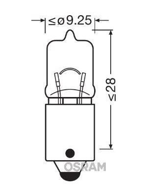 Osram Ampul 12V H6W Halojen Park