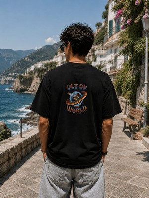 Montree Erkek Oversize Baskılı %100 Pamuk T-Shirt