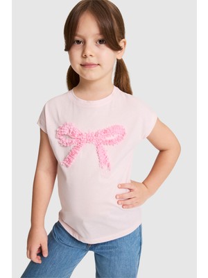 U.s. Polo Assn. Kız Çocuk Açık Pembe Tişört 50325647-VR078
