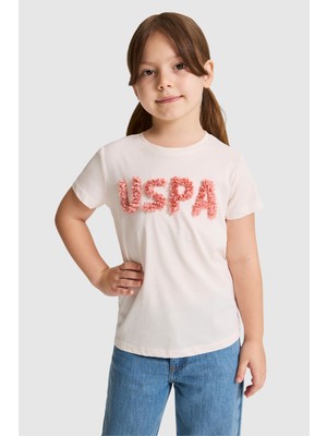 U.s. Polo Assn. Kız Çocuk Krem Tişört 50325656-VR071