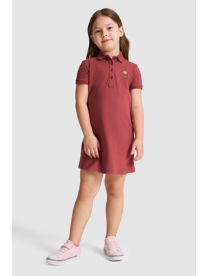 U.s. Polo Assn. Kız Çocuk Vişne Elbise (Örme) 50325597-VR223