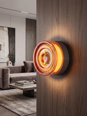 Lara Decor Amber Camlı Aspirin Duvar Apliği