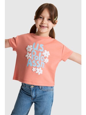 U.s. Polo Assn. Kız Çocuk Mercan Tişört 50325628-VR204