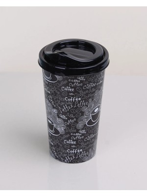 Colezium 4 Adet Kahve Bardağı - Kapaklı Desenli 400ML