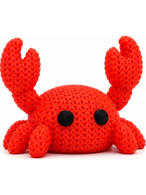 Yapı3D 🦀✨ Örgü Dokulu Dekoratif Yengeç Figürü | Sevimli Masaüstü Süsü | Ev ve Ofis Dekoru 🎁🏡