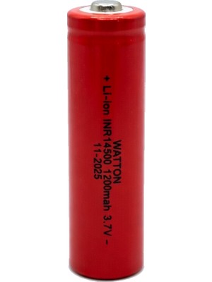 Colezium WT-14500 1200MAH 3.7V Li-Ion Şarj Edilebilir Pil - Kırmızı