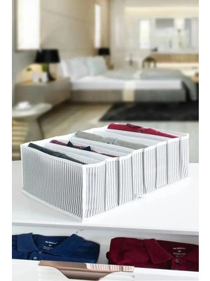 Colezium 8 Bölmeli  Xl Pratik Bölmeli Çekmece Düzenleyici Organizer(Iç Çamaşırı Krat Çorap Düzenleyici)