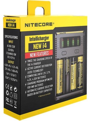 Colezium Nitecore New I4 Intelli Charger Li-Ion / Nı-Cd / Nı-Mh Pil Şarj