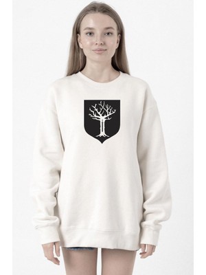Tshirthane GOT House Forrester Beyaz Kadın 2ip Sweatshirt