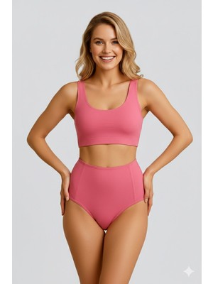 Sheviva Pembe Yüksek Bel Toparlayıcı Bikini Altı