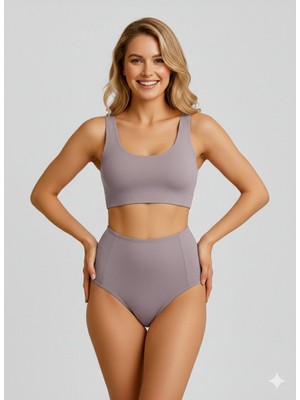 Sheviva Lila Yüksek Bel Toparlayıcı Bikini Altı