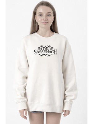 Tshirthane Outlander Just Call Me Sassenach Beyaz Kadın 2ip Sweatshirt