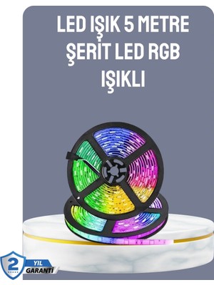 Belirtilmemiş Kumandalı 5 Metre Şerit LED Dekoratif Aydınlatma