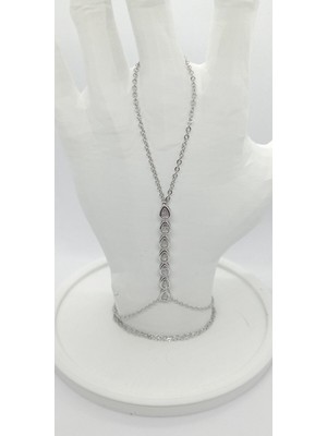 Silver Renk Damla Taşlı Şahmeran