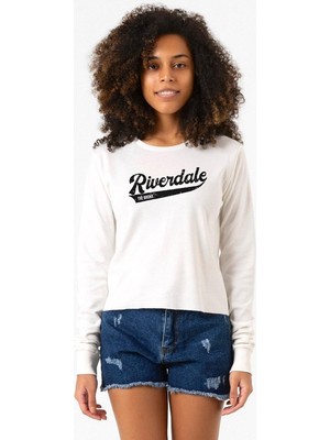 Tshirthane Riverdale Bronx New York City Ekstra Uzunkol Sweatshirt Ekru