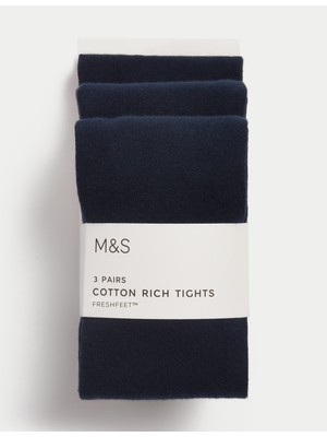 Marks & Spencer 3'lü Freshfeet:trade_mark: Külotlu Çorap Seti (2-16 Yaş)