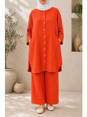 Seila Atelier Sile Atelier %100 Pamuk Müslin Tunik Takım