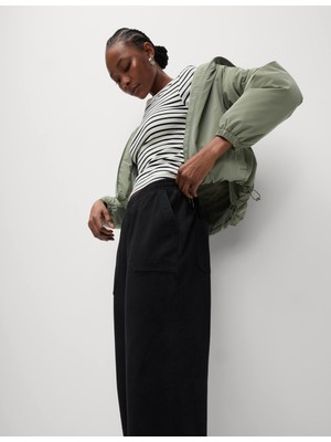 Marks & Spencer Denim Görünümlü Jarse Düz Paça Pantolon