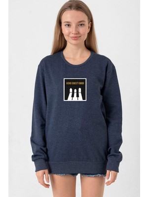 Tshirthane G-Dragon Home Sweet Home İndigo Kadın 2ip Sweatshirt