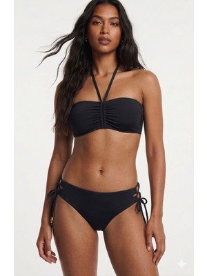 Deep Beach Straplez ip bağlamalı bikini takım