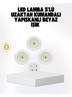 Epilons Kablosuz Gün Işığı 3’lü Led Spot Lamba Kumandalı