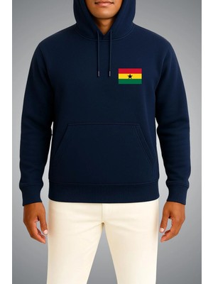 Bahriyeli Collection Kapüşonlu Gana Bayrağı Cep Baskılı Unisex Sweatshirt