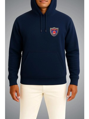 Bahriyeli Collection Kapüşonlu Türk Deniz Kuvvetleri Bröve Cep Baskılı Unisex Sweatshirt