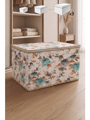 Vaybe 3'lü Set Mega Yastık Hurcu ve Baza Içi Düzenleyici Organizer 60X40X35 cm