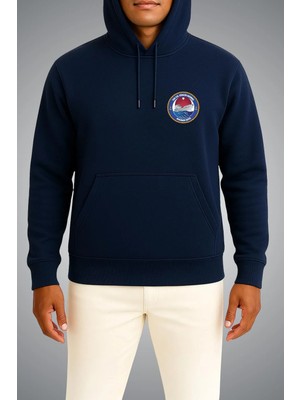 Bahriyeli Collection Kapüşonlu Tcg Yzb. Güngör Durmuş Logo Cep Baskılı Unisex Sweatshirt