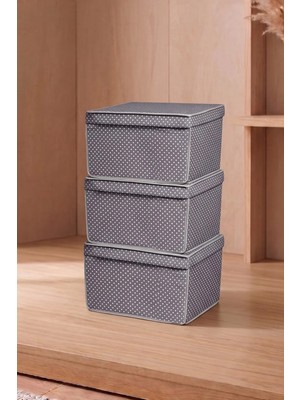 Vaybe 3'lü Set Mini Çok Amaçlı Saklama Kutusu Oyuncak ve Kıyafet Düzenleyici Hurç 30X40X25 cm