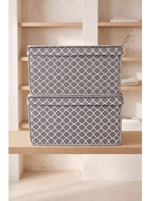 Vaybe 2'li Set Mega Çok Amaçlı Saklama Kutusu Kıyafet ve Oyuncak Düzenleyici Hurç 40X60X30 cm