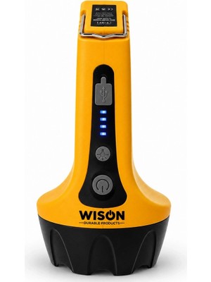 Hayat Store Wison WS-2626 8 Watt 12 Saat Aydınlatmalı Type-C Şarjlı Projektör Şarjlı Kambur Fener
