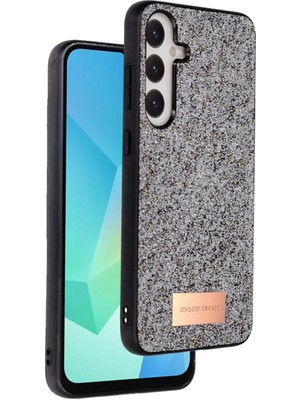 sbodurhome Onegif Samsung Galaxy A26 Bright Simli Kapak - Gümüş
