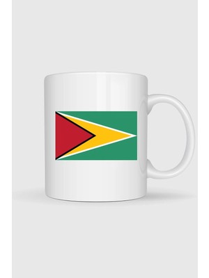 Bahriyeli Collection  Guyana Bayrağı Baskılı Kupa Bardak