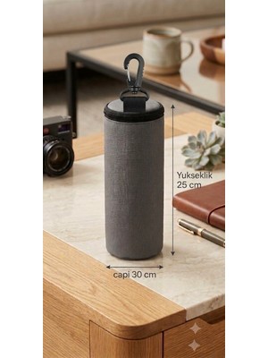 Rowan Çanta Silindir Fermuar Kapamalı Içi ,termal , Matara ve Suluk Çantası 0,75-1 Lt Uygun Yükseklık 25CM  Silindir Çapı 30 cm Dir