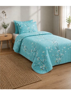 Tek Kişilik Kapitone Pike Seti Sakura Desen 160X230