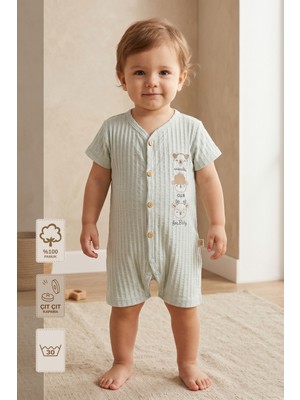 Minory Baby - %100 Pamuk Müslin Bebek Tulum