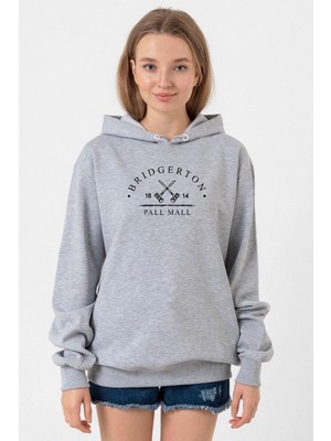 Tshirthane Bridgerton Pall Mall Logo Grimelanj Kadın 3ip Kapşonlu Sweatshirt