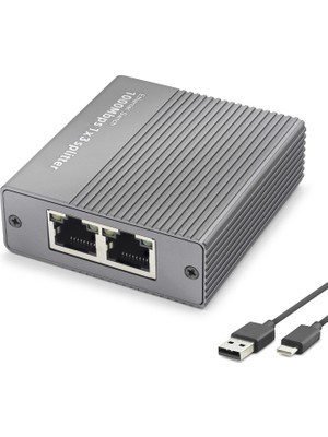 Skygo Gigabit Ethernet Switch 4 Port Type C Güç Girişli Gri HDX1413