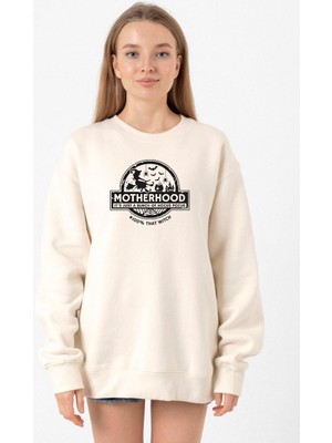 Tshirthane Motherhood Witch Ekru Kadın 2ip Sweatshirt