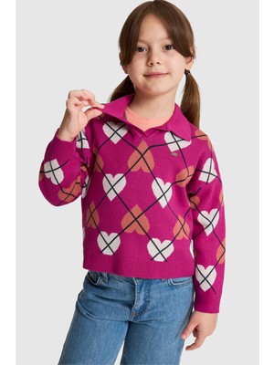 U.s. Polo Assn. Kız Çocuk Fuşya Kazak /triko 50314353-VR023